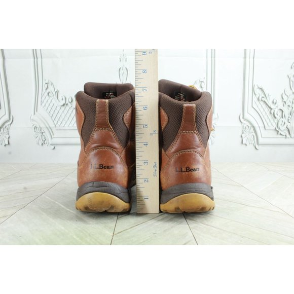 LL Bean Brown Leather Primaloft Storm Chaser Winter Duck Boots 9 M - Picture 8 of 9